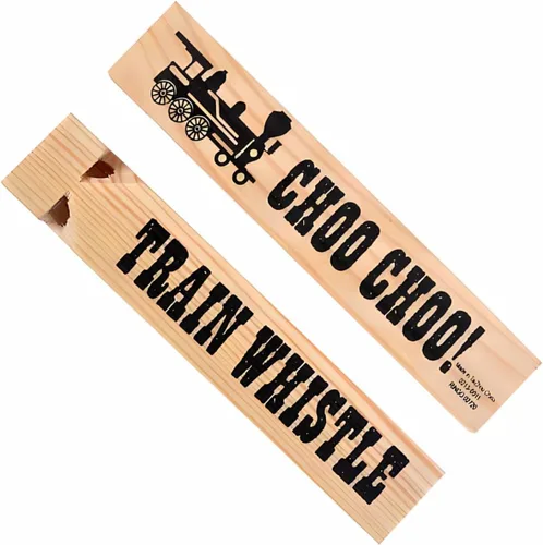 Vista 2 de Rhode Island Novelty Silbato de tren de madera de 7