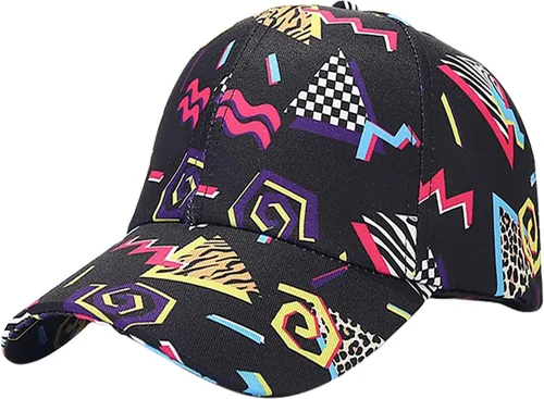 Vista 14 de BEARUN Gorra de béisbol de algodón con teñido anudado de perfil bajo, gorra de béisbol de hiphop, sombrero de papá Negro Blanco