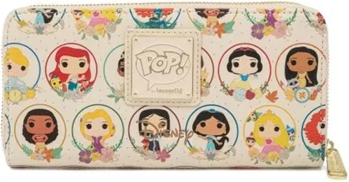 Vista 4 de Loungefly Pop Disney Princess Circles Ziparound