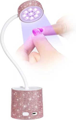 Vista 10 de Lámpara de uñas LED UV, mini luz UV para esmalte de uñas de gel, secador de uñas LED recargable, secado rápido, lámpara de uñas UV para el hogar