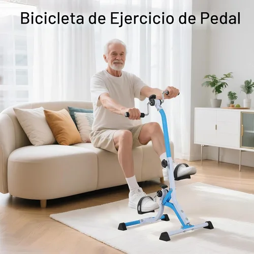 Vista 2 de Bicicleta estática de pedal para personas mayores, bicicleta de brazo de resistencia ajustable, equipo de ejercicio ligero para manos, brazos