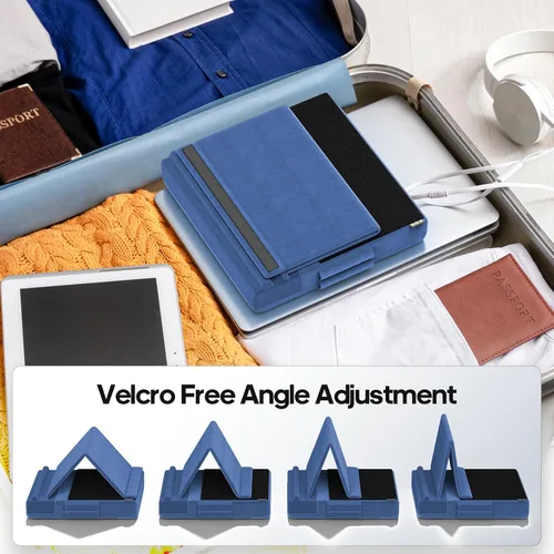 Vista 4 de KDD Soporte de almohada para tableta, soporte de iPad de visión multiángulo para regazo, cama y escritorio, base plegable con soporte para lápiz