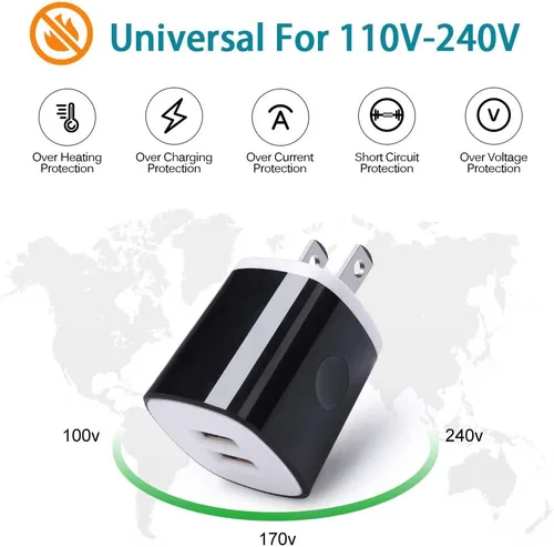 Vista 3 de Cubo de carga con cable micro USB, cable de carga rápida compatible con Samsung Galaxy S7/S6/Edge/Active S5 S4 Note 5/4, J7 J3 J2 A7 A10S A10 A6