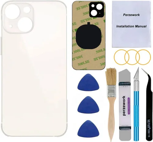 Vista 9 de Reemplazo de cristal trasero OEM para iPhone 13 mini 5.4 pulgadas (azul) con kit de herramientas de reparación