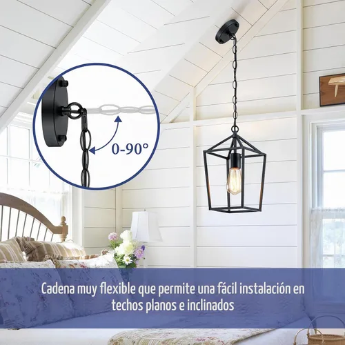 Vista 5 de Sheetea Paquete de 2 luces colgantes para isla de cocina, modernas lámparas Negro