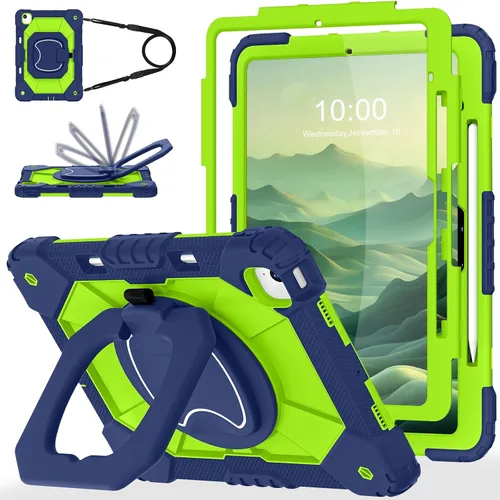 Vista 16 de WESOROL Funda para iPad Air de 13 pulgadas M4/M3/M2 2026/2025/2024 con soporte para lápiz, protector de pantalla, soporte giratorio de 360°, funda