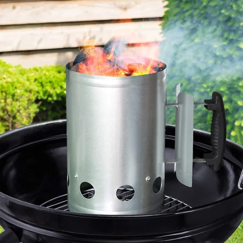 Vista 8 de Paquete de parrilla de carbón de 18 pulgadas, kit de parrilla de carbón para acampar al aire libre, kit de parrilla de cocina