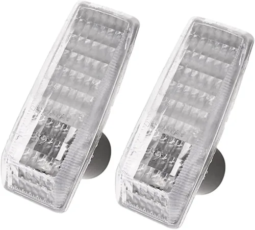 Vista 7 de Riloer Cubiertas de luz de señal de giro ABS, carcasa de lámpara de repetidor de luz de señal de marcador lateral sin bombilla, compatible