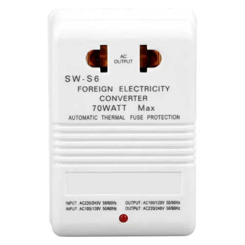 Vista 6 de Convertidor de voltaje, transformador de voltaje de potencia 70W 70W 110V/120V a 220V/240V 55-60HZ