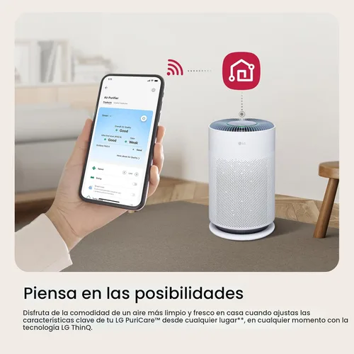 Vista 8 de LG PuriCare 360 - Purificadores de aire para el hogar, habitación grande y pequeña, dormitorio, hasta 2,059 pies cuadrados en 1 hora con filtro