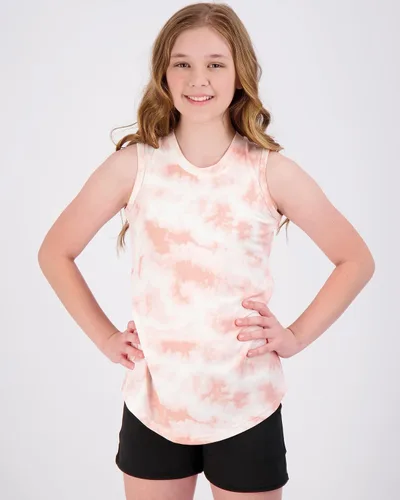 Vista 2 de Real Essentials Paquete de 4 Camiseta sin mangas Active Dry Fit Performance para niñas