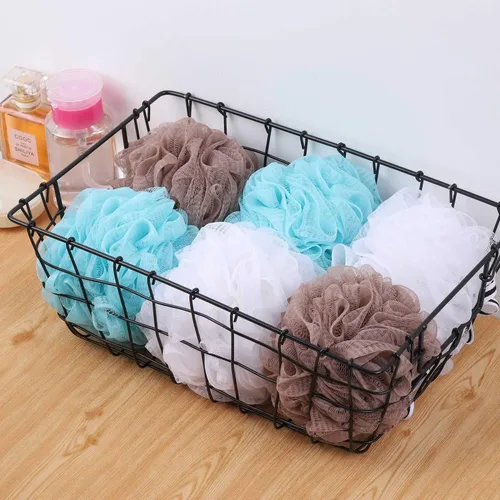 Vista 4 de Esponja de ducha de lufa de baño, esponja para el cuerpo, exfoliante, bola (6 unidades)