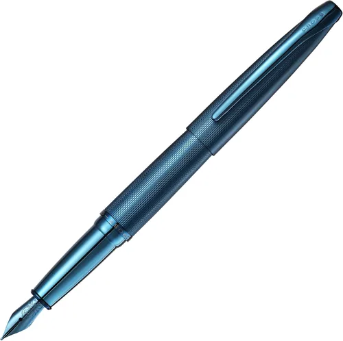 Vista 20 de Cross Pluma Fuente Recargable ATX Presentada en una Caja de Regalo de Lujo - Punta Media, Tinta Negra, Basalto Negro Refillable Fountain Pen
