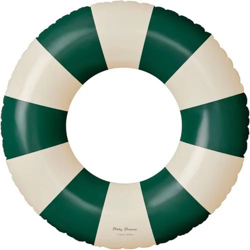 Vista 29 de Petites Pommes Flotador de piscina a rayas para niños y niños pequeños, tubo interior duradero, diseño de rayas clásico impreso a mano, dona