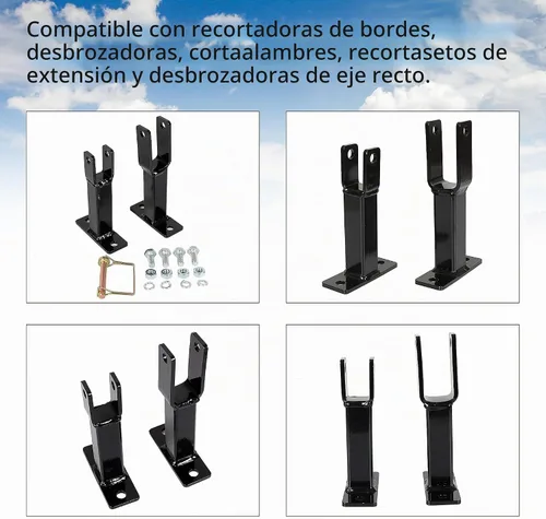 Vista 3 de Soporte para desmalezadora, cortasetos y bordeadora, bloqueable, 1 solo nivel