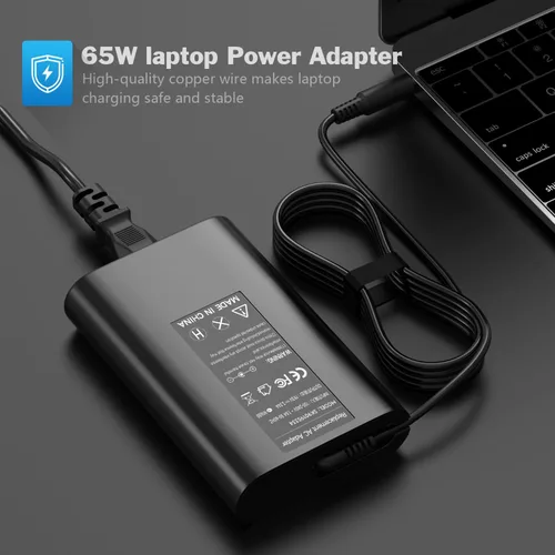 Vista 6 de Cargador para portátil de 65 W y 45 W compatible con Dell Inspiron 11, 13, 14, 15, 17, 3000, 5000, 7000, serie N5110, N5010, N7010, N4010, 14, 3421