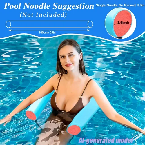 Vista 3 de Silla flotante de malla para adultos, silla flotante de piscina, flotador, silla de fideos, flotadores para accesorios de piscina y juguetes