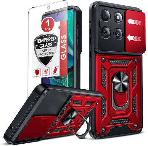 Vista 14 de LeYi Funda para Moto G Stylus 5G 2022: [No compatible con la versión 4G] Funda para Moto G Stylus 2022 con protector de pantalla de vidrio templado
