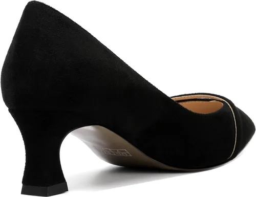 Vista 6 de ROSERWISH Zapatos de vestir de tacón bajo para mujer, cómodos, para fiestas, oficina, gatitos, zapatos de vestir de 2 pulgadas