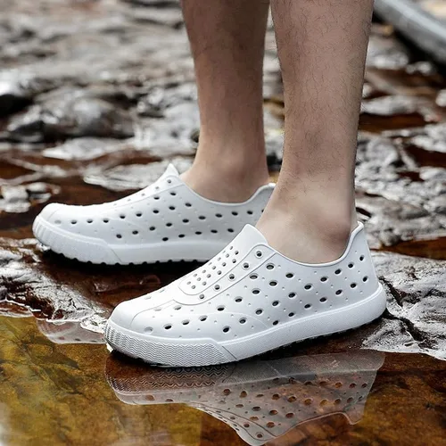 Vista 6 de Mens Garden Shoes for Women Breathable Slip-On Gardening Clogs Quick Dry Non-Slip Water Shoe Outdoor Beach Lightweight Sandals