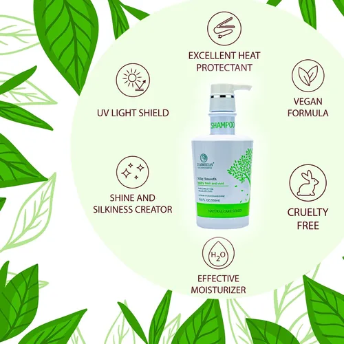 Vista 6 de Xiaomoxuan Champú orgánico de aceite de árbol de té - Hidratante para cabello seco, tratamiento del cuero cabelludo, sin sulfatos - enlace
