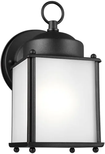 Vista 6 de Generation Lighting 8592001-965 - Farol de pared para exteriores Castle One Light, acabado de níquel cepillado antiguo, 8.25 pulgadas de alto, 4.25