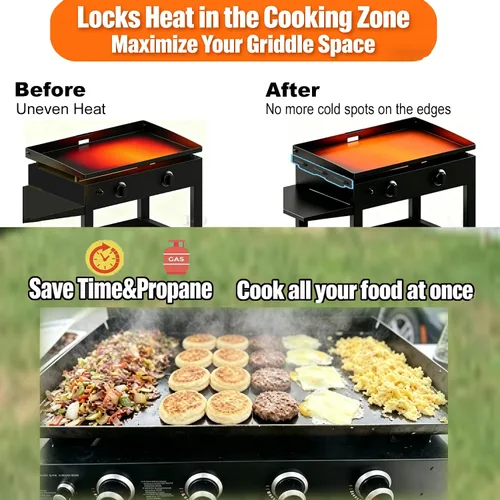 Vista 3 de Protector de viento magnético para plancha Blackstone de 22 pulgadas, compatible con accesorios de parrilla Blackstone, bloqueador de viento