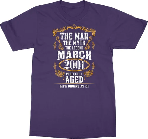Vista 7 de Man Myth 20th Birthday Marzo 2002 Gift Camiseta unisex