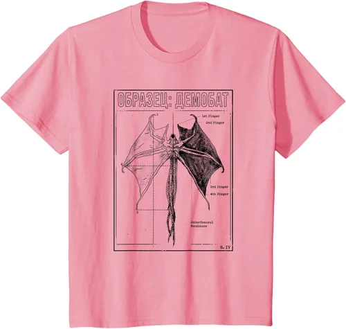 Vista 17 de Stranger Things 4 Demobat Biology Camiseta, Blanco, S
