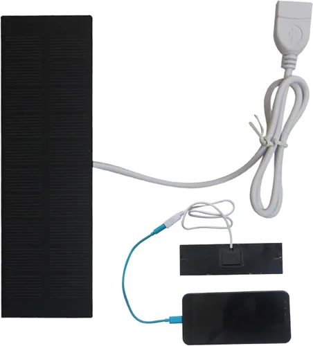 Vista 9 de Cargador de batería de panel solar – Carga rápida versátil y duradera, moderno, resistente, 3 W, paquete de teléfono alimentado por banco, multiuso