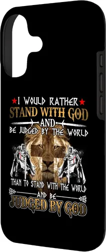 Vista 2 de I Would Rather Stand with God Knight Templar Case for iPhone 17