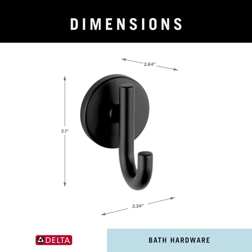 Vista 7 de Delta Faucet 75935-SS Trinsic – Gancho para bata, acero inoxidable