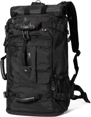 Vista 13 de YOUMIAN Mochila de gran capacidad para viajes, senderismo, deportes, bolsa de lona convertible duradera para portátil y avión