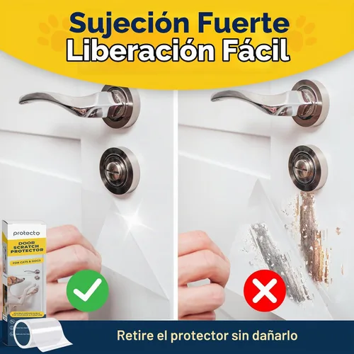 Vista 4 de PROTECTO Protector de puerta contra arañazos de perros con cuchillo