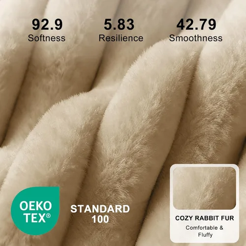 Vista 2 de FURTIME Cama para perros de tamaño mediano, cama ortopédica lavable para mascotas con funda extraíble, rectangular, suave, relajante, para Beige