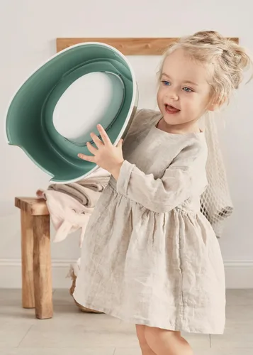 Vista 3 de BabyBjörn Orinal inteligente, verde oscuro/blanco
