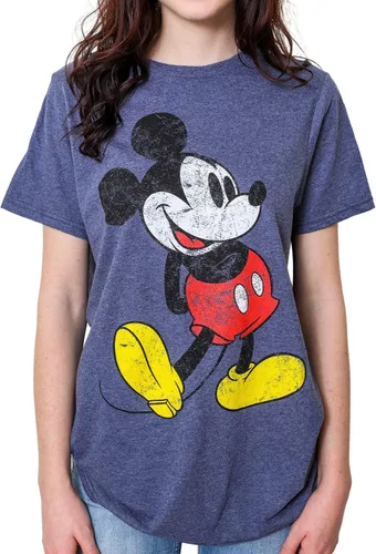 Vista 2 de Disney Mickey Mouse - Camiseta clásica envejecida vintage de pie