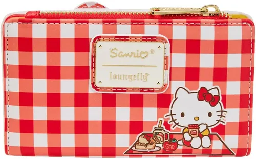 Vista 2 de Loungefly Sanrio Hello Kitty Gingham Flap Wallet, Multi, Plegable