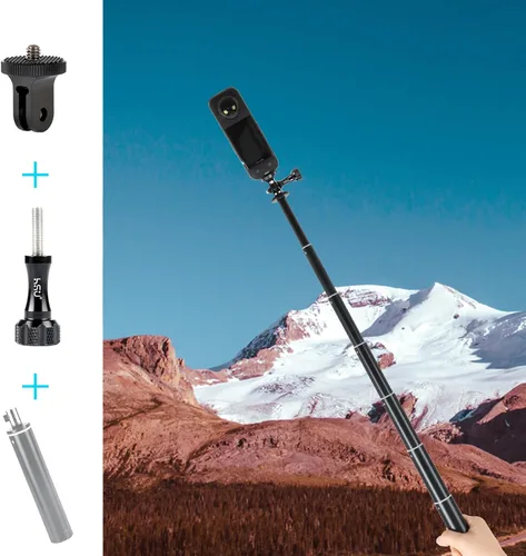 Vista 4 de HSU Adaptador de montaje de trípode de cámara de aluminio, soporte de cámara de 1/4 "- 20 con tornillo de aluminio, adaptador de trípode compatible