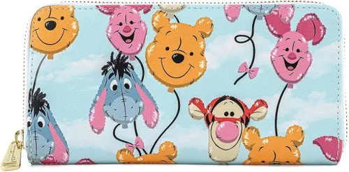 Vista 2 de Loungefly x Disney Winnie The Pooh Balloon Friends - Cartera con cremallera alrededor Multi Americano