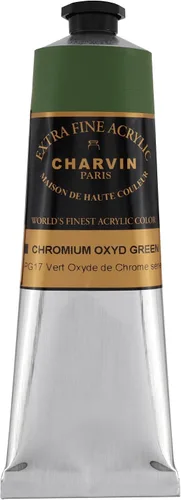 Vista 33 de Charvin Pintura acrílica profesional extrafina – verde absenta, tubo de 2.1 fl oz, pigmentos de triple fresado, resistente a la luz, pinturas
