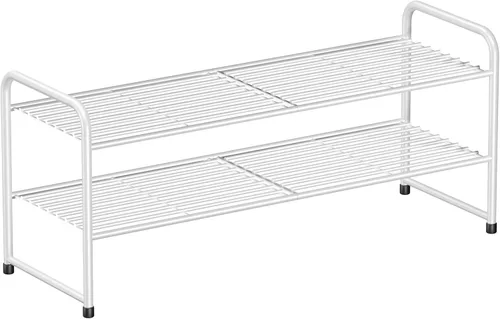 Vista 16 de SUFAUY - Estante para zapatos apilable de 2 niveles, zapatero para entrada, con gran capacidad, organizador de calzado para dormitorio, rejilla