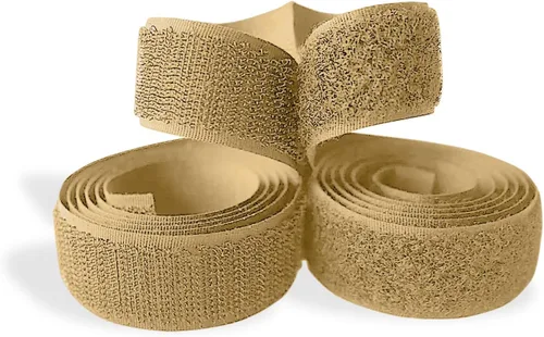 Vista 83 de Cierre de Gancho y Bucle de 1 Pulgada Beige - Cinta de Gancho y Bucle de Nylon No Adhesiva - Longitud de 1 Yarda - Para Tela, Bolsas