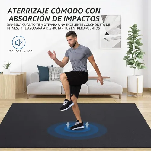 Vista 4 de MRO Extra Large Exercise Mat 8'x4.5'/7'x4.5'/6'x4.5'(7mm)