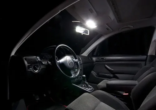 Vista 4 de iJDMTOY Kit de luces LED completas de 3W con acabado gris, luz de lectura de mapa para el techo, ajuste OEM, compatible con Volkswagen MK4 Golf R32