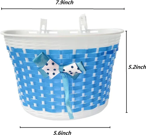 Vista 2 de Accesorios de decoración de bicicleta para niños, cesta de scooter de bicicleta, campana de bicicleta para niños, serpentinas y calcomanías de mango