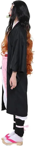 Vista 3 de miccostumes Kimono para mujer y niña disfraz de cosplay con bambú