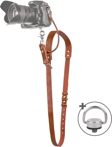 Vista 6 de C Coiro Leather Camera Strap for One Camera Professional Single Leather Harness Shoulder Strap Quick Release