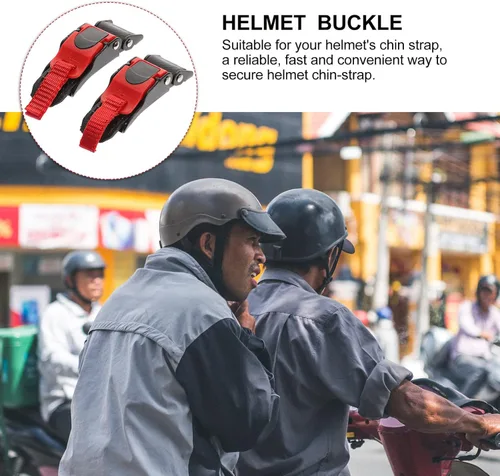 Vista 7 de iplusmile Kit de hebilla de correa de barbilla de liberación rápida para casco de motocicleta, reemplazo de hebilla de casco de metal para ajuste