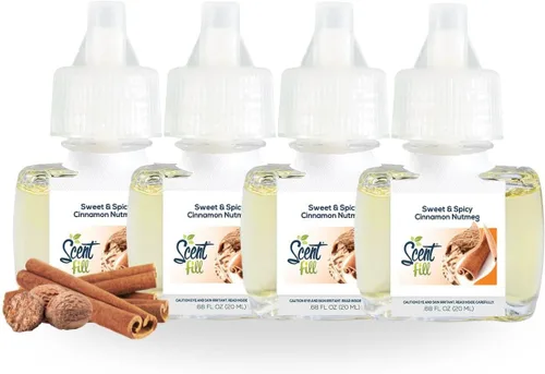 Vista 13 de Scent Fill Ambientador enchufable de sidra de manzana, 4 recambios de aceite perfumado